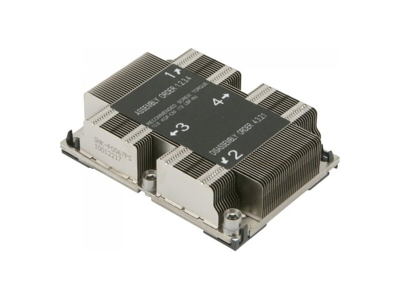 SNK-P0067 PS  Радиатор SuperMicro SNK-P0067PS 1U, Intel LGA3647, 205W