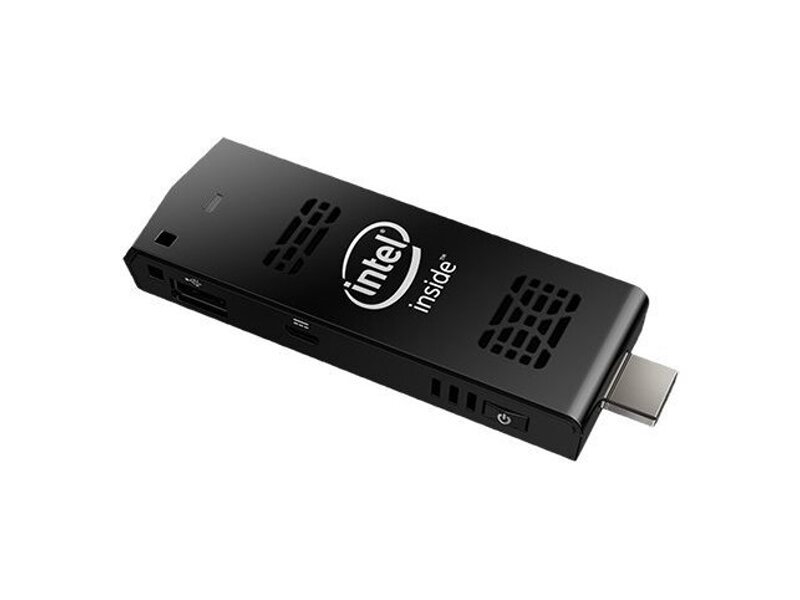 BOXSTCK1A8LFC  Intel Compute Stick with Linux Ubuntu, Atom QC Z3735F, 1.33GHz, 2MB cache, 1GB RAM, Intel HD VGA, USB2.0 host, 8GB eMMC, MicroSDXC UHS-I, WiFi bgn + Bluetooth 4.0, micro USB power connector, EU plug, HDMI extender cable