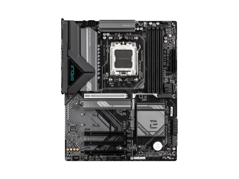 B650E EAGLE  Материнская плата GIGABYTE B650E/ ATX/ AMD Ryzen 7000/ 8000/ 9000/ 4xDIMM DDR5 5200 MHz/ B650 AM5/ 4xSATA 6G/ 3xM.2 22110/ 2280/ 2xPCI-E Gen3/ PCI-E Gen4 x4/ PCI-E Gen4 x4/ x8/ PCI-E Gen5 x16/ Wi-Fi/ BT/ 13xUSB/ 2xUSB-C/ HDMI/ DP/ RJ45
