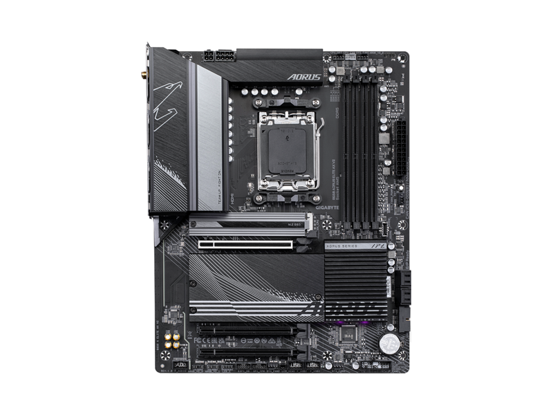 B650 AORUS ELITE AX V2 Материнская плата Gigabyte B650 AORUS ELITE AX V2/ ATX/ AMD Ryzen 7000/ 8000/ 9000/ B650 AM5/ 4xDIMM DDR5 5200 MHz/ 4xSATA 6G/ 3xM.2 25110/ 22110/ 2580/ 2280/ 2xPCI-E Gen3 x16/ PCI-E Gen4 x4/ x8/ x16/ WI-Fi/ BT/ 19xUSB/ HDMI/ DP/ RJ45