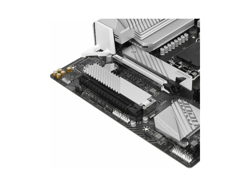 B760M A E WF6E GEN5  Материнская плата Gigabyte B760M AORUS ELITE WIFI6E GEN5/ microATX/ Intel Celeron/ Pentium Gold/ Core 12/ 13/ 14th Gen/ 4xDIMM DDR5 4800 MHz/ B760 LGA1700/ 4xSATA 6G/ M.2 22110/ 2280/ PCI-E Gen4 x4/ x16/ PCI-E Gen5 x16/ Wi-Fi/ BT/ 14xUSB/ 2xUSB-C/ HDMI/ D 2