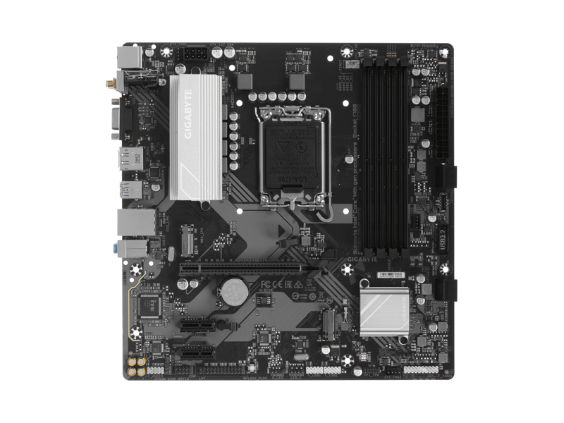 B760M D3HP WIFI6  Материнская плата GIGABYTEB760M D3HP WIFI6/ microATX/ Intel Celeron/ Pentium Gold/ Core 12/ 13/ 14th Gen/ 4xDIMM DDR5 5600 MHz/ B760 LGA1700/ 4xSATA 6G/ 2xM.2 2280/ 2xPCI-E Gen3/ PCI-E Gen4 x16/ Wi-Fi/ BT/ 7xUSB/ USB-C/ HDMI/ RJ45
