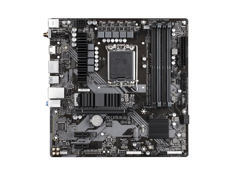 B760M DS3H AX DDR4 Материнская плата GIGABYTE B760M DS3H AX DDR4/ microATX/ Intel Celeron/ Pentium 12/ 13/ 14th Gen/ B760 LGA1700/ 4xDIMM DDR4 3200 MHz/ 4xSATA 6G/ 2xM.2/ 2xPCI-E Gen3/ PCI-E Gen4 x16/ Wi-Fi/ BT/ 12xUSB/ HDMI/ 2xDP/ RJ45