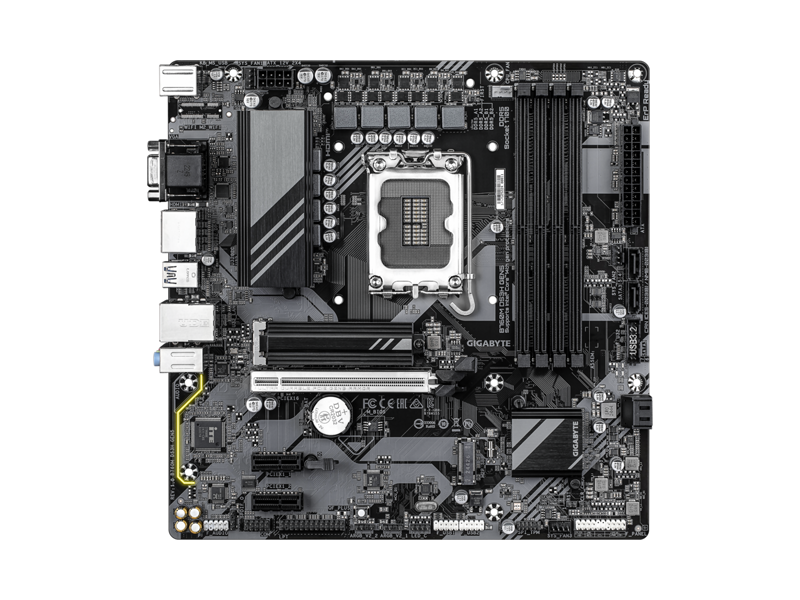 B760M DS3H GEN5  Материнская плата Gigabyte B760M DS3H GEN5/ microATX/ Intel Core/ Pentium/ Celeron12/ 13/ 14th Gen/ B760 LGA1700/ 4xDIMM DDR5 5600MHz max/ 4xSATA 6G/ 2xM.2 2280/ 2xPCI-E Gen3/ PCI-E Gen5 x16/ 11xUSB/ USB-C/ HDMI/ DP/ RJ45