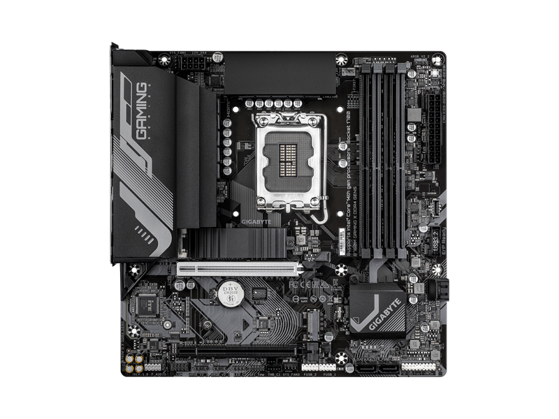 B760M G X DDR4 GEN5  Материнская плата Gigabyte B760M GAMING X DDR4 GEN5/ microATX/ Intel Celeron/ Pentium Gold/ Core 12/ 13/ 14th Gen/ 4xDIMM DDR4 3200 MHz/ B760 LGA1700/ 4xSATA 6G/ 2xM.2 22110/ 2280/ PCI-E Gen3 x4/ x16/ PCI-E Gen5 x16/ 14xUSB/ USB-C/ HDMI/ DP/ RJ45