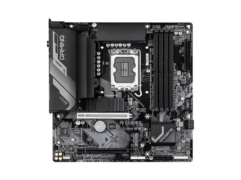 B760M G X WF6E GEN5  Материнская плата GIGABYTE B760M G X WF6E GEN5/ microATX/ Intel Pentium/ Celeron/ Core 12/ 13/ 14th Gen/ B760 LGA1700/ 4xDIMM DDR5 5600 MHz/ 4xSATA 6G/ 2xM.2 22110/ 2280/ PCI-E Gen3 x4/ PCI-E Gen5 x16/ Wi-Fi/ BT/ 14xUSB/ USB-C/ HDMI/ DP/ RJ45