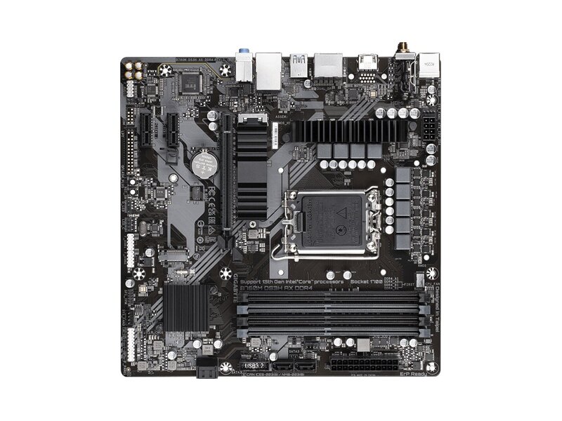 B760 DS3H AX Материнская плата Gigabyte B760 DS3H AX/ ATX/ Intel Celeron/ Pentium 12/ 13/ 14th Gen/ B760 LGA1700/ 4xDIMM DDR5 4800 MHz/ 4xSATA 6G/ 2xM.2 22110/ 2280/ Wi-Fi/ BT/ 9xUSB/ HDMI/ DP/ RJ45