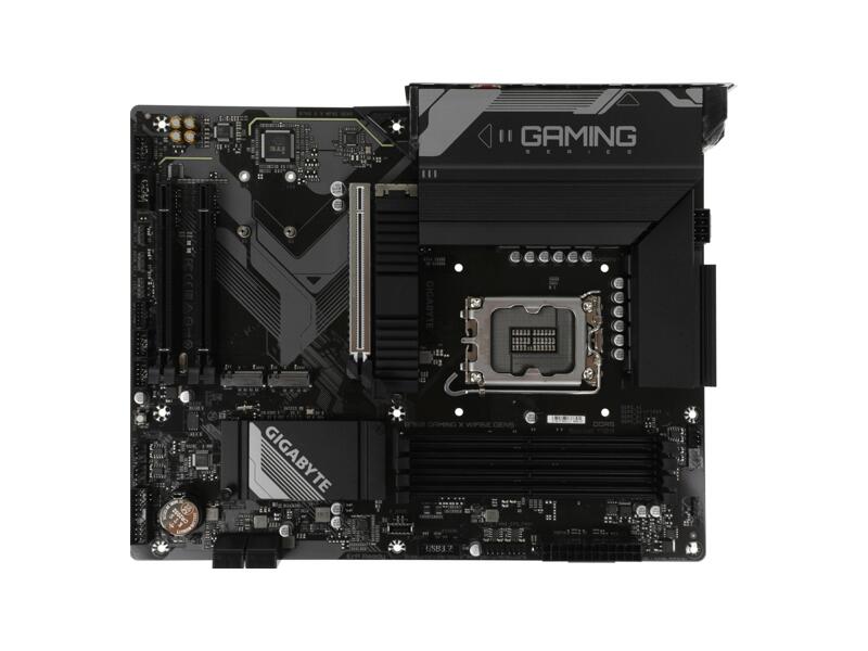 B760 G X WF6E GEN5  Материнская плата GIGABYTE B760 GAMING X WIFI6E GEN5/ ATX/ Intel Core 12/ 13/ 14th Gen/ B760 LGA1700/ 4xDIMM DDR5 4800 MHz/ 4xSATA 6G/ 3xM.2 22110/ 2280/ 2xPCI-E Gen3 x16/ PCI-E Gen5 x16/ Wi-Fi/ BT/ 13xUSB/ 2xUSB-C/ HDMI/ DP/ RJ45