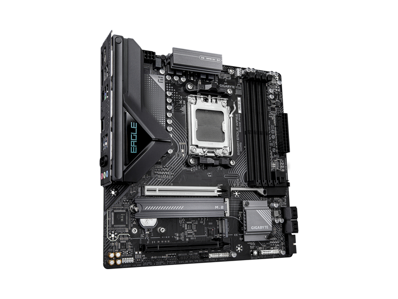 B850M EAGLE WF6E  Материнская плата B850M EAGLE WF6E/ microATX/ AMD Ryzen 7000/ 8000/ 9000/ 4xDIMM DDR5 5200 MHz/ B850 AM5/ 4xSATA 6G/ 2xM.2 25110/ 22110/ 2580/ 2280/ PCI-E Gen3 x4/ PCI-E Gen4 x4/ x8/ PCI-E Gen5 x16/ Wi-Fi/ BT/ 13xUSB/ 2xUSB-C/ HDMI/ 2xDP/ RJ45