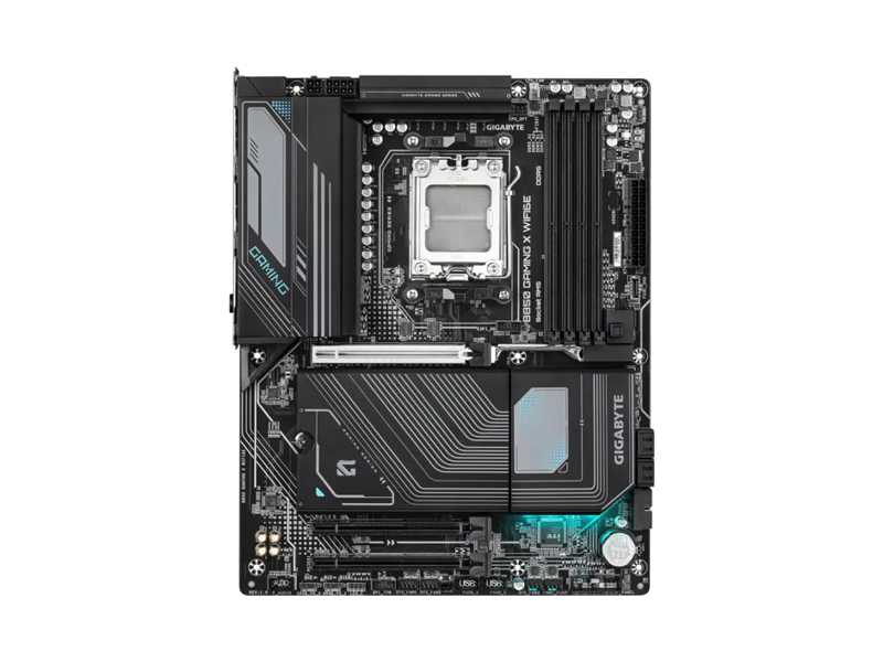 B850 GAMING X WIFI6E  Материнская плата GIGABYTE B850 GAMING X WIFI6E/ ATX/ AMD Ryzen 7000/ 8000/ 9000/ B850 AM5/ 4xDIMM DDR5 5600 MHz/ 4xSATA 6G/ M.2PCI-E Gen4 x2/ x4/ 2xM2 PCI-E Gen4 x2/ x4/ PCI-E Gen3 x16/ PCI-E Gen4 x4/ 8/ PCI-E Gen5 x16/ 7xUSB 2.0/ 5xUSB 3.2 Gen1/ USB 3.2