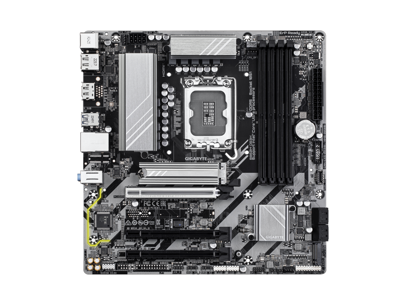 B860M DS3H  Материнская плата GIGABYTE B860M DS3H/ microATX/ Intel Ultra/ B860 LGA1851/ 4xDIMM DDR5 6400 MHz/ 4xSATA 6G/ 2xM.2 2280/ 2xPCI-E Gen4/ PCI-E Gen5 x16/ 12xUSB/ USB-C/ HDMI/ 2xDP/ RJ45