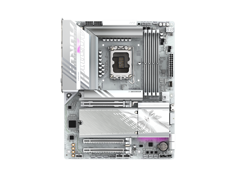 B860 AORUS ELITE WIFI7 ICE  Материнская плата Gigabyte B860 AORUS ELITE WIFI7 ICE/ ATX/ Intel Core Ultra/ B860 LGA1851/ 4xDIMM DDR5/ 4xSATA/ 3xM.2/ 3xPCI-E x16/ 18xUSB/ Wi-Fi/ HDMI/ DP/ RJ45