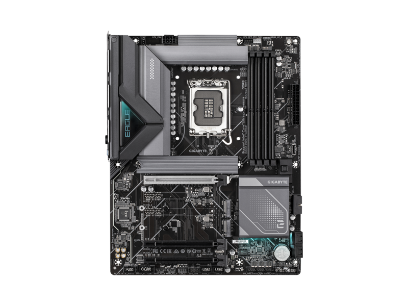 B860 EAGLE WIFI6E  Материнская плата GIGABYTE B860 EAGLE WIFI6E/ ATX/ Intel Ultra/ B860 LGA1851/ 4xDIMM DDR5 6400 MHz/ 4xSATA 6G/ 2xM.2 PCI-E Gen4 x2/ x4/ M.2 PCI-E Gen5 x4/ 2xPCI-E Gen4 x16/ PCI-E Gen5 x16/ 8xUSB 2.0/ 2xUSB 3.2 Gen1/ USB 3.2 Gen2/ 2xUSB Type-C/ Wi-Fi/ BT/ 