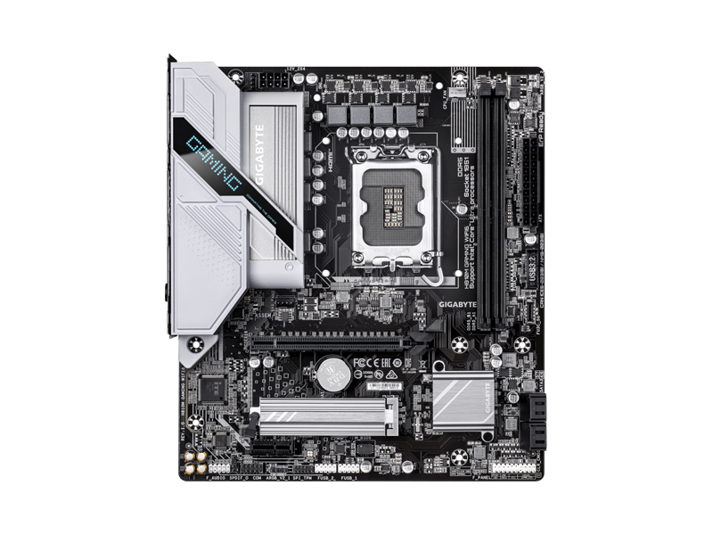 H810M GAMING WIFI6  Материнская плата Gigabyte H810M GAMING WIFI6/ microATX/ Intel Core Ultra/ H810 LGA1851/ 2xDIMM DDR5 6400 MHz/ 4xSATA 6G/ M.2 2280/ PCI-E Gen3/ PCI-E Gen4 x16/ Wi-Fi/ BT/ 13xUSB/ HDMI/ DP/ RJ45