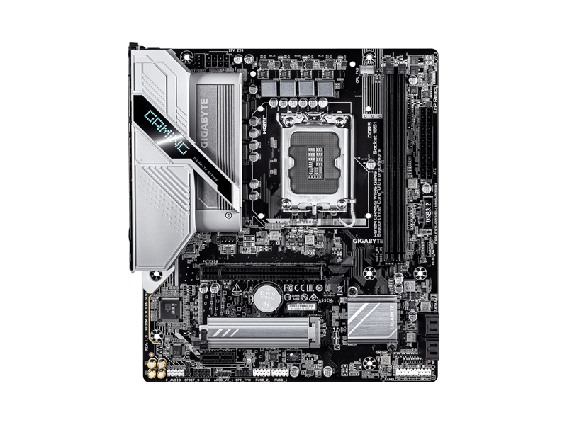H810M GAMING WIFI6 GEN5  Материнская плата GIGABYTE H810M G WIFI6 GEN5/ microATX/ Intel Ultra/ 2xDIMM DDR5 6400 MHz/ H810 LGA1851/ 4xSATA 6G/ M.2 2280/ PCI-E Gen3/ PCI-E Gen5 x16/ 12xUSB/ USB-C/ HDMI/ DP/ RJ45