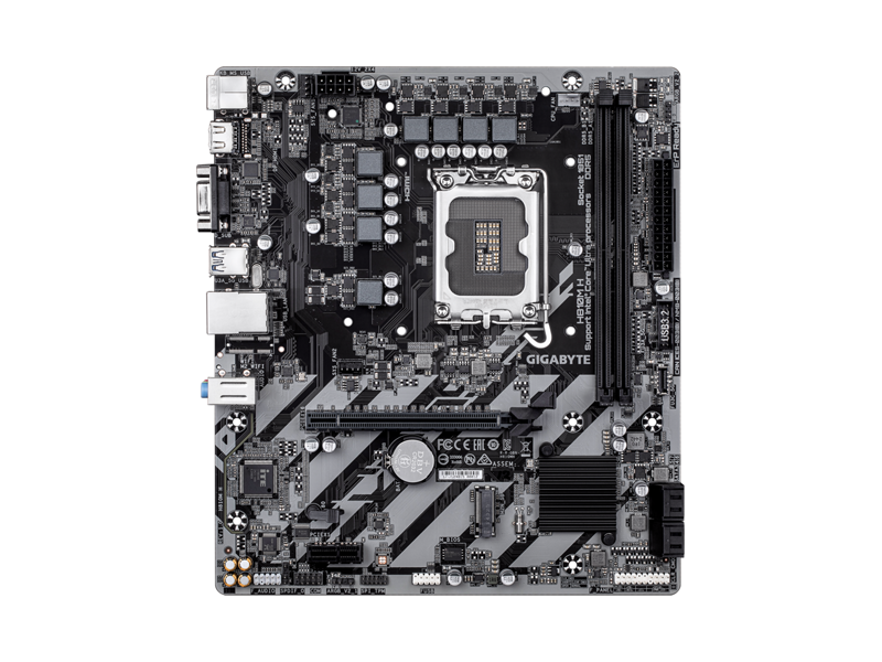 H810M H  Материнская плата Gigabyte H810M H/ microATX/ Intel Core Ultra/ H810 LGA1851/ 2xDIMM DDR5 6400 MHz/ 4xSATA 6G/ M.2 2280/ PCI-E Gen3/ PCI-E Gen4 x16/ 11xUSB/ HDMI/ RJ45