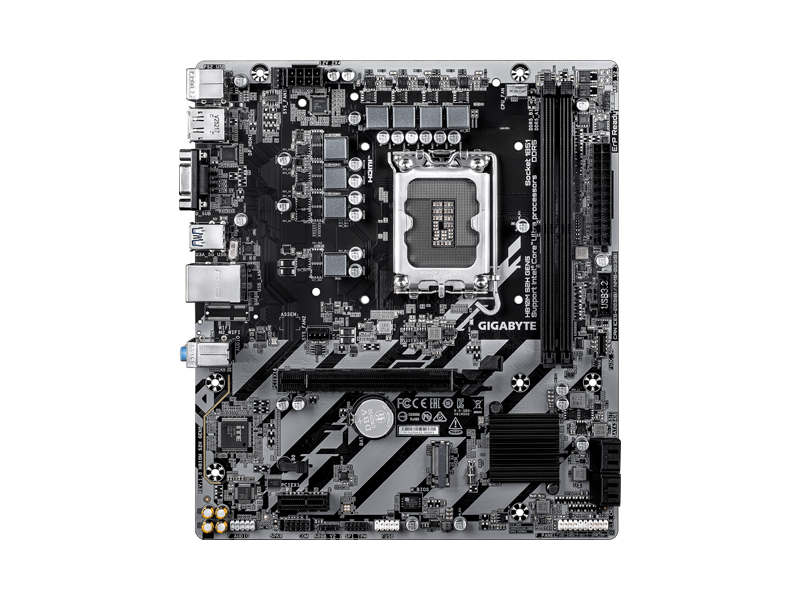 H810M S2H GEN5  Материнская плата GIGABYTE H810M S2H GEN5/ microATX/ Intel Ultra/ 2xDIMM DDR5 6400 MHz/ H810 LGA1851/ 4xSATA 6G/ 2xM.2 2280/ PCI-E Gen3/ PCI-E Gen5 x16/ 10xUSB/ HDMI/ DP/ RJ45