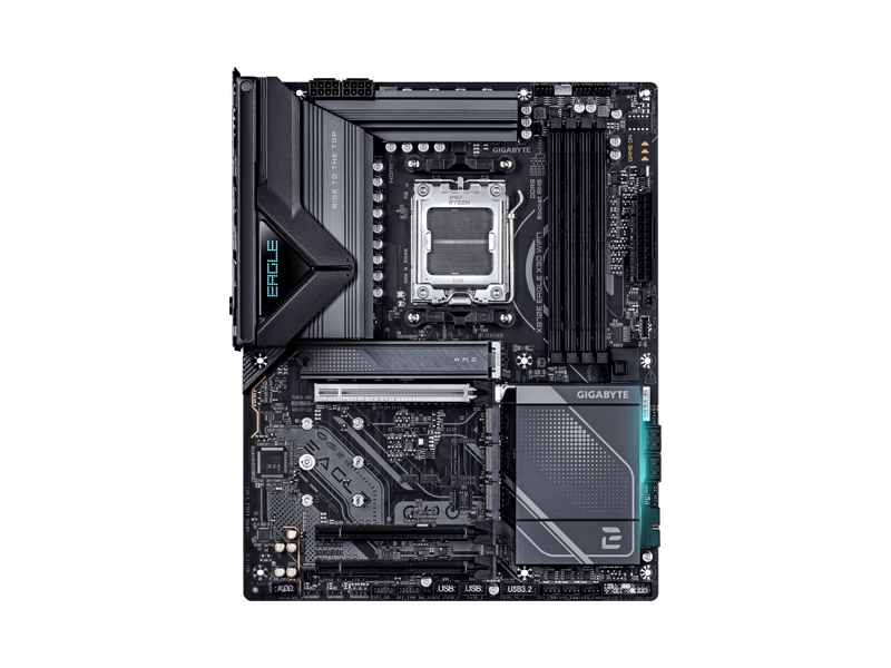 X870E EAGLE X3D WIFI7  Материнская плата GIGABYTE X870E EAGLE X3D WIFI7/ ATX/ AMD Ryzen 7000/ 8000/ 9000/ 4xDIMM DDR5 5200 MHz/ X870 AM5/ 4xSATA 6G/ 4xM.2 25110/ 22110/ 2580/ 2280/ PCI-E Gen3 x2/ x16/ PCI-E Gen4 x4/ x16/ PCI-E Gen4 x4/ x8/ PCI-E Gen5 x16/ Wi-Fi/ BT/ 16xUSB/ 3xU