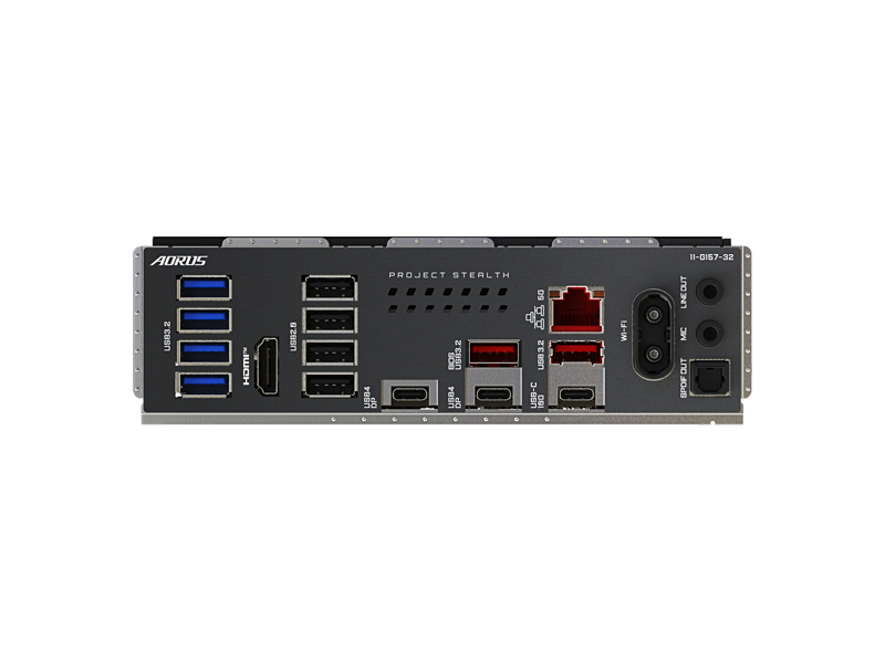 X870 A STEALTH  Материнская плата GIGABYTE X870 A STEALTH/ ATX/ AMD Ryzen 7000/ 8000/ 9000/ 4xDIMM DDR5 5200 MHz/ X870 AM5/ 2xSATA 6G/ 4xM.2 25110/ 22110/ 2580/ 2280/ PCI-E Gen4 x4/ x16/ PCI-E Gen4 x4/ x8/ PCI-E Gen5 x16/ Wi-Fi/ BT/ 16xUSB/ 4xUSB-C/ HDMI/ DP/ RJ45 2