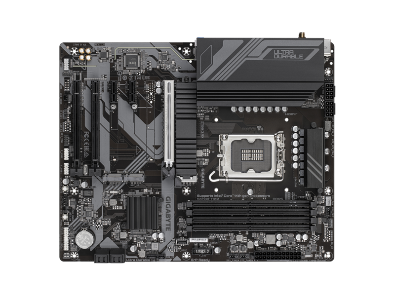 Z790 D AX  Материнская плата Z790 D AX GIGABYTE/ ATX/ Intel Celeron/ Pentium Gold 12/ 13/ 14th Gen/ Z790 LGA 1700/ 4xDIMM DDR5 4800 MHz/ 4xSATA 6G/ 3xM.2 PCI-E Gen4 x2/ x4/ 2xPCI-E Gen3/ PCI-E Gen3 x16/ PCI-E Gen4 x16/ PCI-E Gen5 x16/ 6xUSB 2.0/ 6xUSB 3.2 Gen1/ USB 