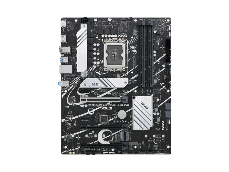 90MB1CU0-M1EAY0  Материнская плата ASUS PRIME H770-PLUS D4/ ATX/ Intel Celeron/ Pentium/ Core 12/ 13/ 14th Gen/ H770 LGA1700/ 4xDIMM DDR4 3200 MHz/ 4xSATA 6G/ 3xM.2 2242/ 2260/ 2280/ 22110/ 2xPCI-E Gen3/ 2xPCI-E Gen4 x4/ x16/ PCI-E Gen5 x16/ 11xUSB/ USB-C/ HDMI/ DP/ RJ45