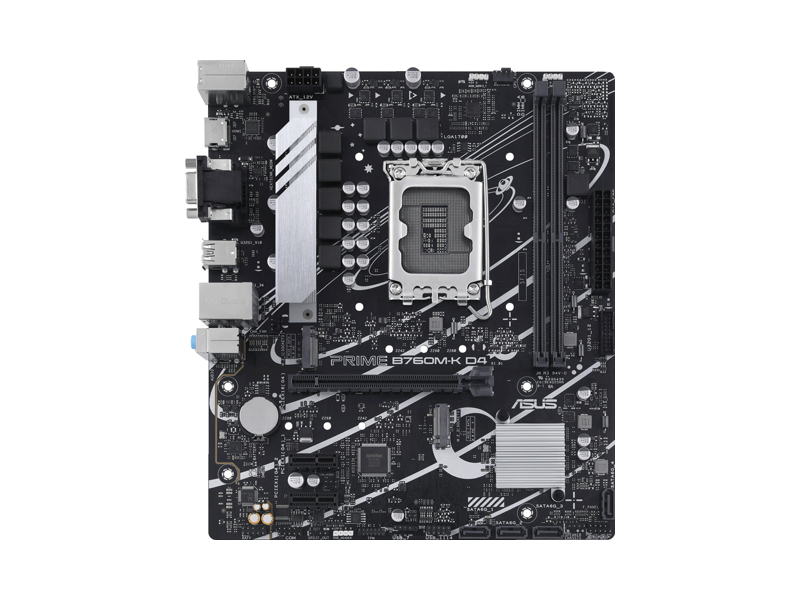 90MB1DS0-M1EAY0  Motherboard Asus PRIME B760M-K D4 Intel B760 Micro-ATX. 2 UP to 64 Gb, 1 х PCI-E x16. 2 PCI-E x1, 4 х SATA 2 х M.2.