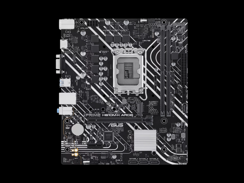 90MB1HN0-M0EAY0  Материнская плата ASUS PRIME H610M-K D4 ARGB/ microATX/ Intel Celeron/ Pentium Gold 12/ 13/ 14th Gen/ H610 LGA1700/ 2xDIMM DDR4 3200 MHz/ 4xSATA 6G/ M.2/ PCI-E Gen3/ PCI-E Gen4 x16/ 8xUSB/ HDMI/ RJ45