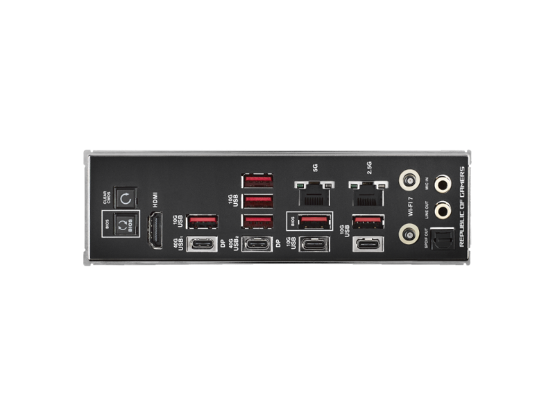 90MB1IE0-M0EAY0  Материнская плата ROG CROSSHAIR X870E HERO/ ATX/ AMD Ryzen 7000/ 8000/ 9000/ X870E AM5/ 4xDIMM DDR5/ 4xSATA 6G/ 5xM.2/ 2xPCI-E x16/ 16xUSB/ Wi-Fi/ RJ45 1