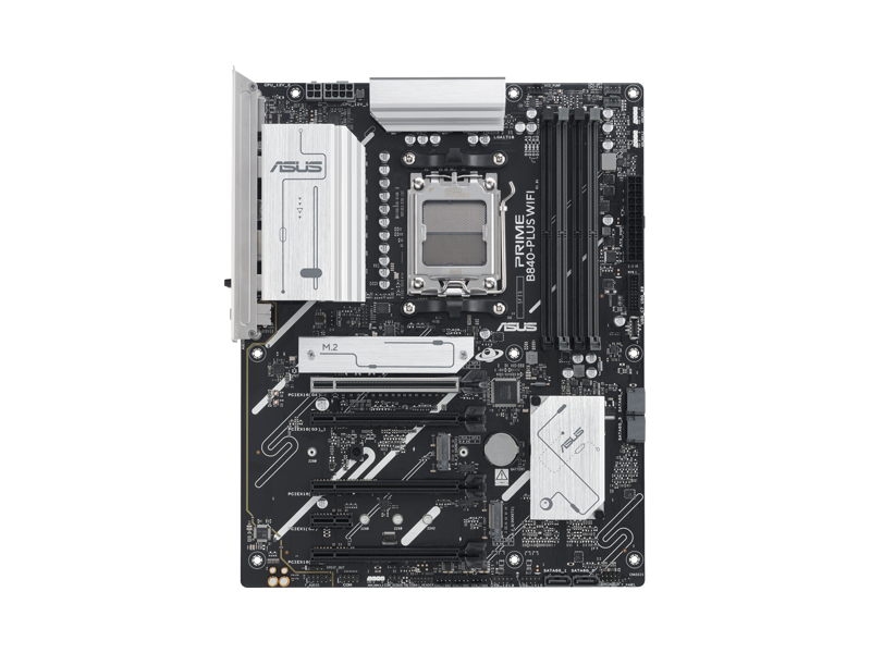 90MB1IZ0-M0EAY0  Материнская плата ASUS PRIME B840-PLUS WIFI/ ATX/ AMD Ryzen 7000/ 8000/ 9000/ B840 AM5/ 4xDIMM DDR5 4800 MHz/ 4xSATA 6G/ 3xM.2/ 2xPCI-E Gen3 x16/ PCI-E Gen4 x16/ PCI-E Gen3 x4/ x16/ Wi-Fi/ BT/ USB/ HDMI/ DP/ RJ45