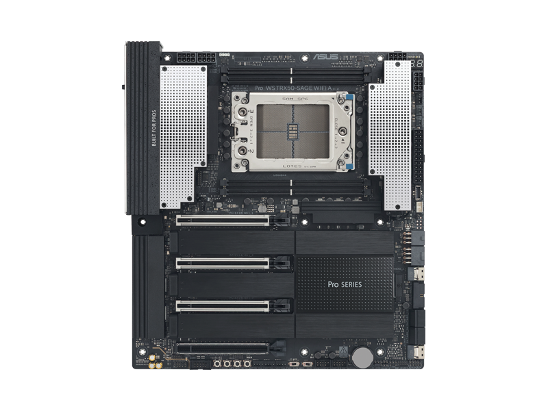 90MB1LE0-M0EAY0  Материнская плата ASUS PRO WS TRX50-SAGE WIFI A/ CEB/ AMD Threadrippe Pro/ 9000/ 7000/ TRX50/ 4xDIMM DDR5/ 4xSATA 6G/ 2xslimSAS/ 4xM.2 2242/ 2260/ 2280/ PCI-E Gen4 x16/ 3xPCI-E Gen5 x16/ 10xUSB/ 3xUSB-C/ 2xDP/ 2xRJ45