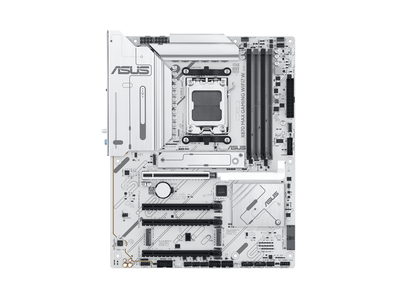 90MB1LZ0-M0EAY0  Материнская плата X870 MAX GAMING WIFI7 W/ ATX/ AMD Ryzen 7000/ 8000/ 9000/ X870 AM5/ 4xDIMM DDR5 / 4xSATA 6G/ 3xM.2 2242/ 2260/ 2280/ 22110/ PIC-E Gen3 x16/ 2xPCI-E Gen4 x16/ PCI-E Gen4 x4/ x8/ x16/ PCI-E Gen5 x16/ Wi-Fi/ BT/ 14xUSB/ HDMI/ RJ45