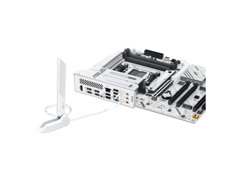 90MB1LZ0-M0EAY0  Материнская плата X870 MAX GAMING WIFI7 W/ ATX/ AMD Ryzen 7000/ 8000/ 9000/ X870 AM5/ 4xDIMM DDR5 / 4xSATA 6G/ 3xM.2 2242/ 2260/ 2280/ 22110/ PIC-E Gen3 x16/ 2xPCI-E Gen4 x16/ PCI-E Gen4 x4/ x8/ x16/ PCI-E Gen5 x16/ Wi-Fi/ BT/ 14xUSB/ HDMI/ RJ45 2