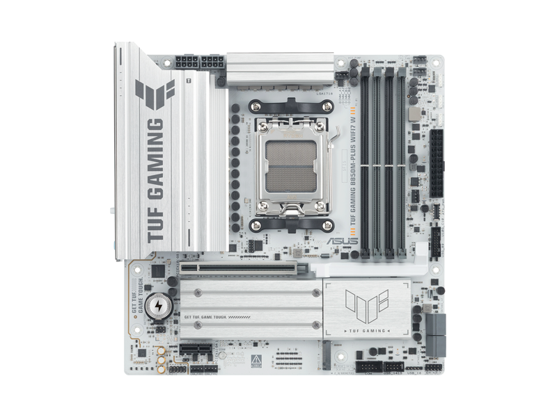 90MB1MD0-M0EAY0  Материнская плата ASUS TUF GAMING B850M-PLUS WIFI7 W/ microATX/ AMD Ryzen 7000/ 8000/ 9000/ AM5/ 4xDIMM DDR5/ 4xSATA 6G/ 3xM.2/ PCI-E Gen4 x4/ Wi-FI/ BT/ 14xUSB/ 2xUSB-C/ HDMI/ RJ45