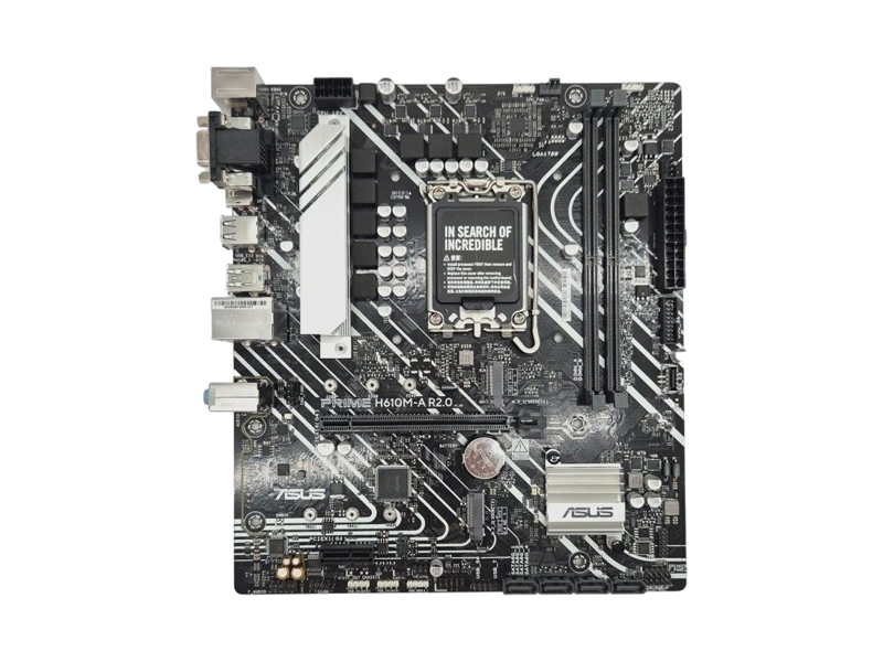 90MB1MJ0-M0EAY0  Материнская плата ASUS PRIME H610M-A R2.0/ microATX/ Intel Celeron/ Pentium Gold/ 12/ 13/ 14th Gen/ 2xDIMM DDR5 5600 MHz/ H610 LGA1700/ 4xSATA 6G/ 2xM.2 2242/ 2260/ 2280/ PCI-E Gen3/ PCI-E Gen4 x16/ 9xUSB/ HDMI/ DVI/ VGA Port/ RJ45