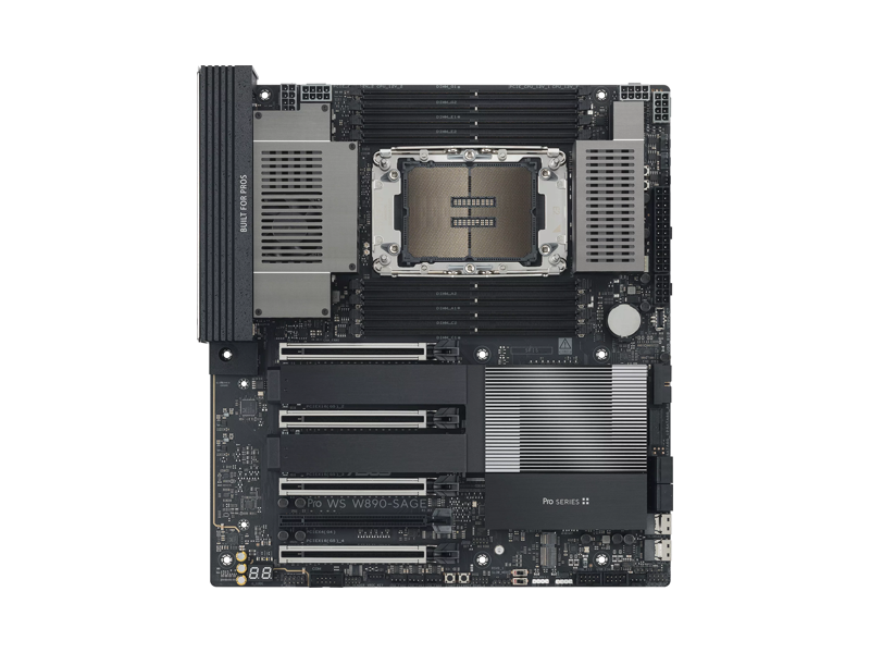 90MB1MW0-M0EAY0  Материнская плата ASUS PRO WS W890-SAGE/ СEB/ Intel Xeon 600/ 8xDIMM DDR5/ W890 LGA4710-2/ Multi GPU 12+2+2+1+2/ 4xM.2 2280/ 4xSATA 6G/ 2xSlim SAS/ 4xPCI-E Gen5 x16/ PCI-E Gen4 x16/ 10xUSB/ 3xUSB-C/ 2xDP/ / 10 Gb & 2.5 Gb LAN/