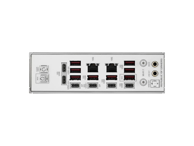 90MB1NQ0-M0EAY0  Материнская плата ASUS ROG CROSSHAIR X870E GLACIAL/ eATX/ AMD Ryzen 7000/ 8000/ 9000/ 4xDIMM DDR5/ X870 AM5/ 4xSATA 6G/ 7xM.2 2230/ 2242/ 2260/ 2280/ 22110/ 2xPCI-E Gen4 x16/ 2xPCI-E Gen5 x16/ Wi-Fi/ BT/ 13xUSB/ 8xUSB-C/ HDMI/ DP/ RJ45 1