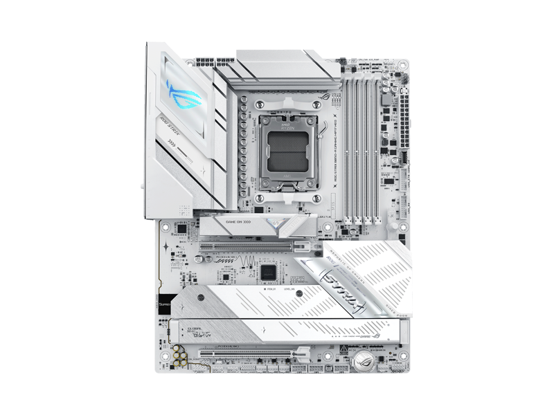 90MB1P30-M0EAY0  Материнская плата ASUS ROG STRIX X870E-A GAMING NEO WiFi7/ ATX/ AMD Ryzen 7000/ 8000/ 9000/ 4xDIMM DDR5 9600 MHz max/ X870 AM5/ 4xSATA 6G/ 4xM.2 2242/ 2260/ 2280/ 2xPCI-E Gen4 x4/ x16/ PCI-E Gen4 x8/ x16/ PCI-E Gen5 x16/ Wi-Fi/ BT/ 9xUSB/ 3xUSB-C/ HDMI/ D