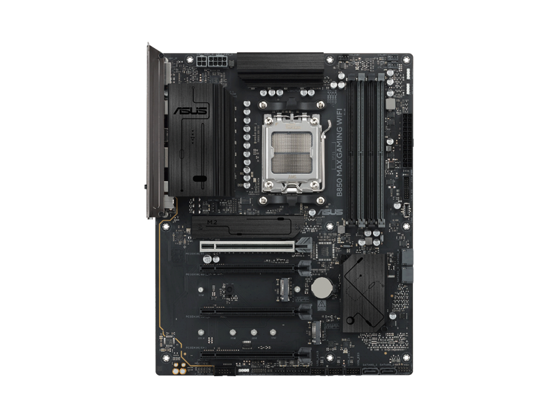 90MB1PR0-M0EAY0  Материнская плата ASUS B850 MAX GAMING WIFI/ ATX/ AMD Ryzen 7000/ 8000/ 9000/ 4xDIMM DDR5 8600 MHz/ B850 AM5/ 4xSATA 6G/ 3xM.2 2242/ 2260/ 2280/ 22110/ 2xPCI-E Gen3/ PCI-E Gen4 x4/ x16/ PCI-E Gen4 x4/ x8/ x16/ PCI-E Gen5 x16/ Wi-Fi/ BT/ 11xUSB/ 2xUSB-C/ H