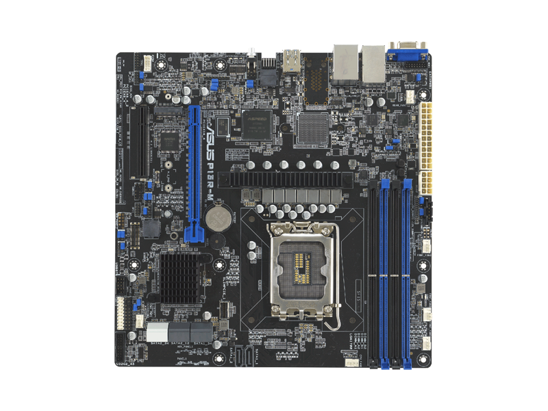 90SB0C70-M0UAY1  Материнская плата ASUS P13R-M/ microATX/ Intel Pentium/ Xeon E/ Xeon 6300/ C262 LGA1700/ 4xDIMM DDR5 4400 MHz/ 8xSATA 6G/ M.2 2280/ 2260/ 2242/ PCI-E Gen4 x4/ x8/ PCI-E Gen5 x16/ 8xUSB/ VGA Port/ 3xRJ45