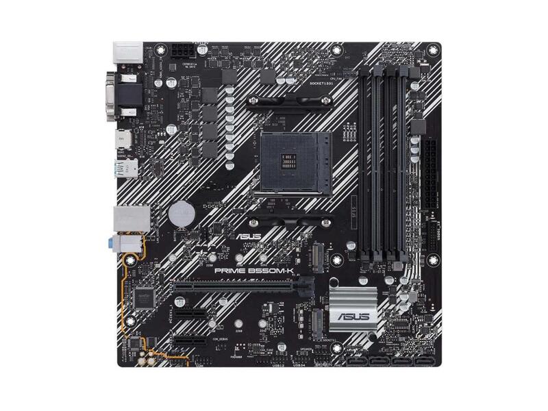 PRIME B550M-K  Материнская плата Asus PRIME B550M-K (Soc-AM4 AMD B550 4xDDR4 mATX AC`97 8ch(7.1) GbLAN RAID+VGA+DVI+HDMI)