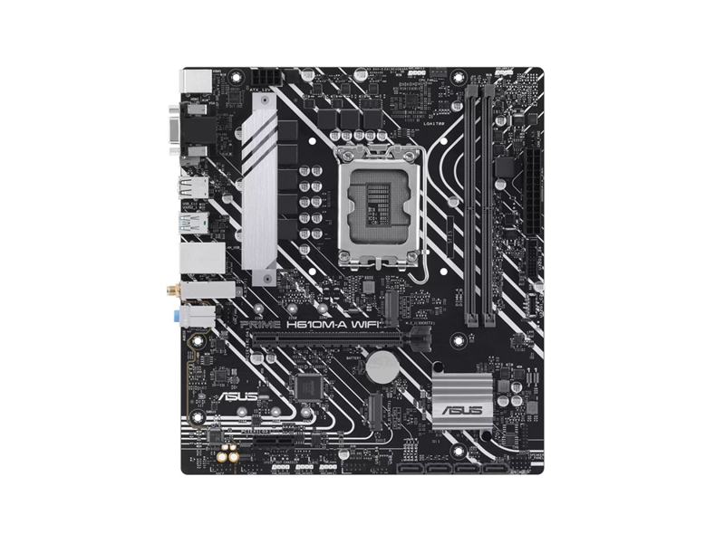 PRIME H610M-A WIFI  Motherboard ASUS PRIME H610M-A WIFI, LGA1700 2xDDR5 4xSATA3 2xM.2 D-Sub HDMI DP mATX