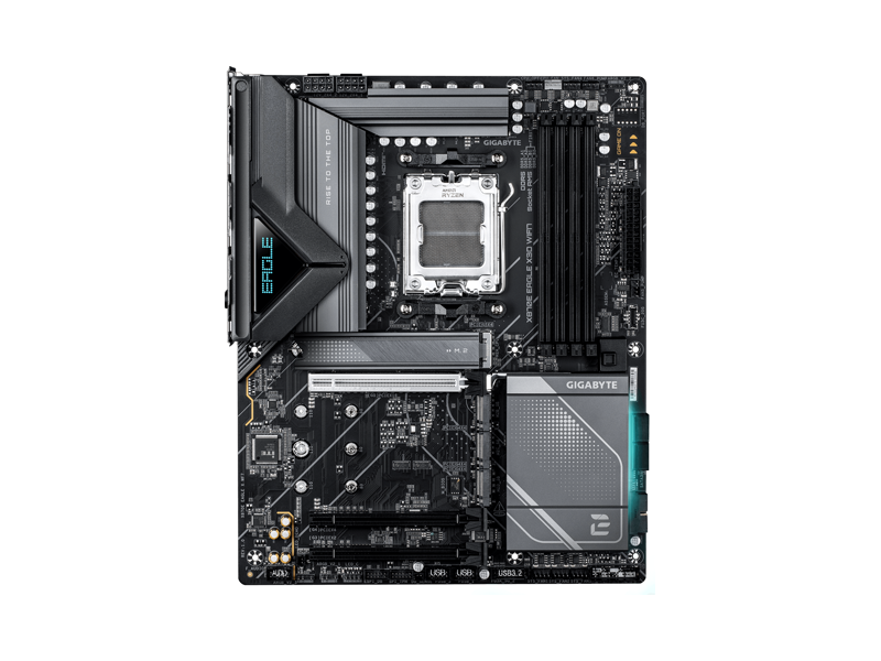 X870E EAGLE X WF7  Материнская плата ASUS X870E EAGLE X WF7/ ATX/ AMD Ryzen 7000/ 8000/ 9000/ 4xDIMM DDR5 5200 MHz/ X870 AM5/ 4xSATA 6G/ 4xM.2 25110/ 22110/ 2580/ 2280/ PCI-E Gen3 x2/ x16/ PCI-E Gen4 x4/ x16/ PCI-E Gen4 x4/ x8/ PCI-E Gen5 x16/ Wi-Fi/ BT/ 17xUSB/ 4xUSB-C/ HD
