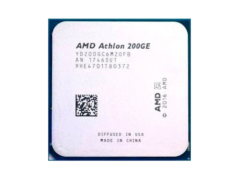 YD200GC6M2OFB  AMD CPU Desktop Athlon 200GE 2C/ 4T (3.2GHz, 5MB, 35W, AM4) Tray, Radeon Vega3 2