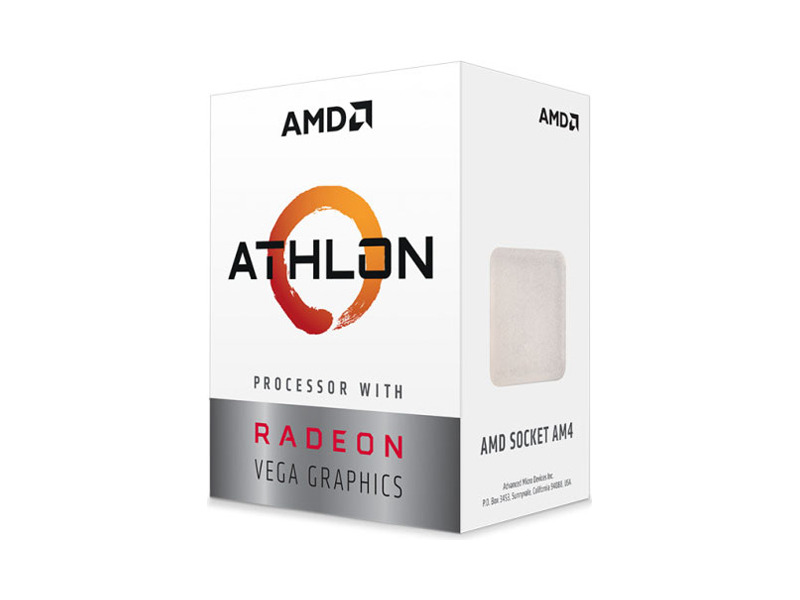 YD3000C6FHBOX  AMD CPU Desktop Athlon 3000G 2C/ 4T (3.5GHz, 5MB, 35W, AM4) Box, Radeon Vega3