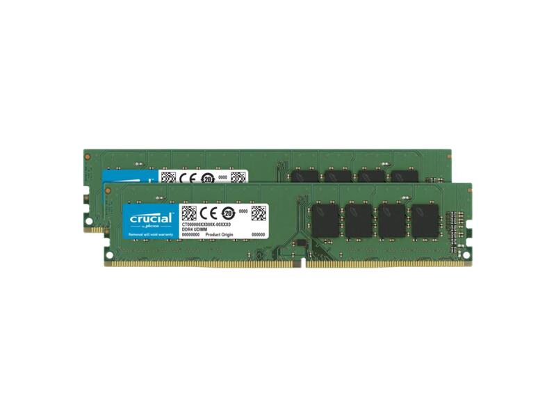 CT2K32G4DFD8266  Crucial DDR4 64GB Kit (2 x 32GB) 2666 MT/ s (PC4-21300) CL19 DRx8 Unbuffered NON-ECC