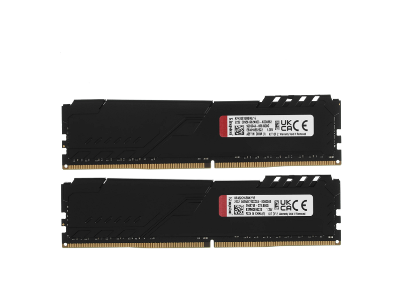 KF432C16BBK2/16WP  Kingston DIMM DDR4 16GB Kit(2x8GB) 3200MHz(PC4-25600) FURY Beast Black