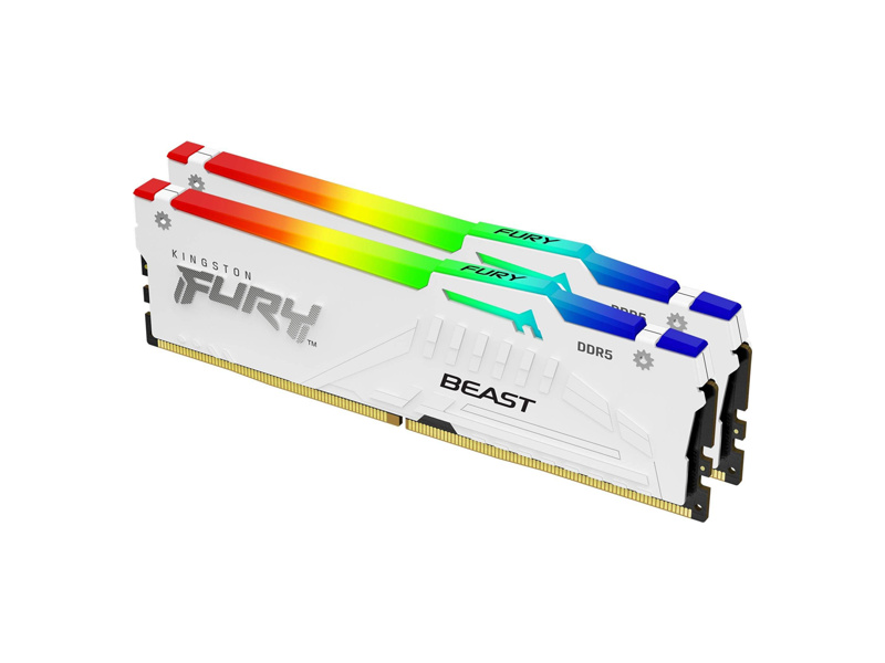 KF552C36BWEAK2/32  Kingston DIMM DDR5 32GB Kit(2x16GB) 5200MHz(PC5-41600) FURY Beast White RGB EXPO