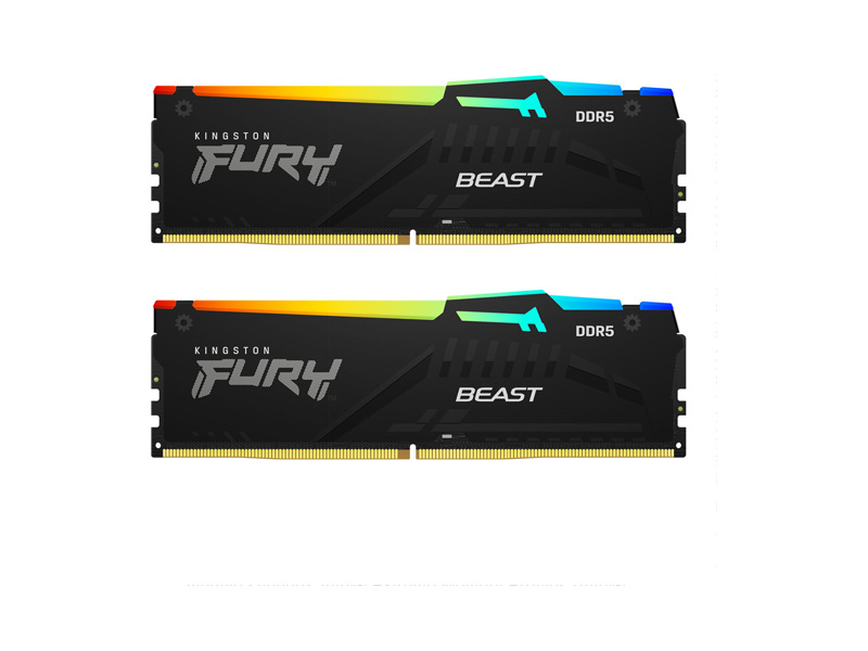 KF552C40BBAK2-16  16GB Kingston DDR5 5200 DIMM FURY Beast Black RGB KF552C40BBAK2-16 kit 2*8, Non-ECC, CL40, 1.25V, 288-pin RTL