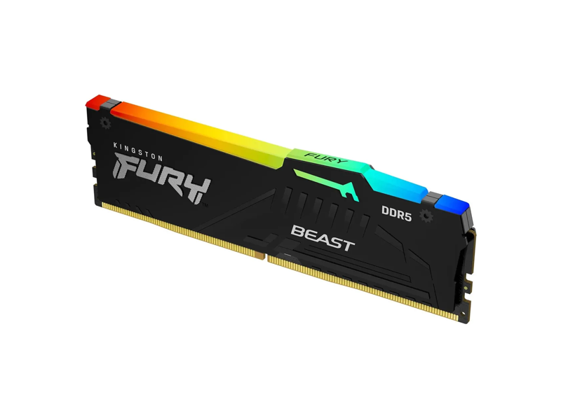 KF556C36BBEA-16  Kingston DDR5 16GB 5600MHz KF556C36BBEA-16 Fury Beast Black Expo RGB RTL Gaming PC5-44800 CL36 DIMM 288-pin 1.25В kit single rank с радиатором Ret