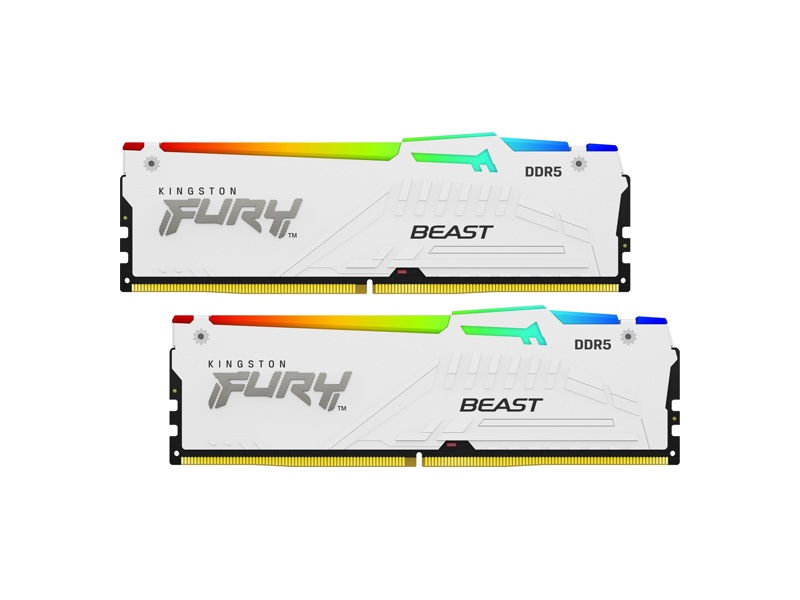 KF556C40BWAK2-32  Kingston DIMM DDR5 32GB Kit(2x16GB) 5600MHz(PC5-44800) FURY Beast White RGB XMP